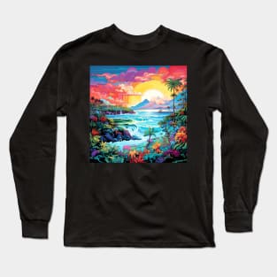 Illustration of Hawaii Life Long Sleeve T-Shirt